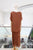 Vestido seda italiana terracota