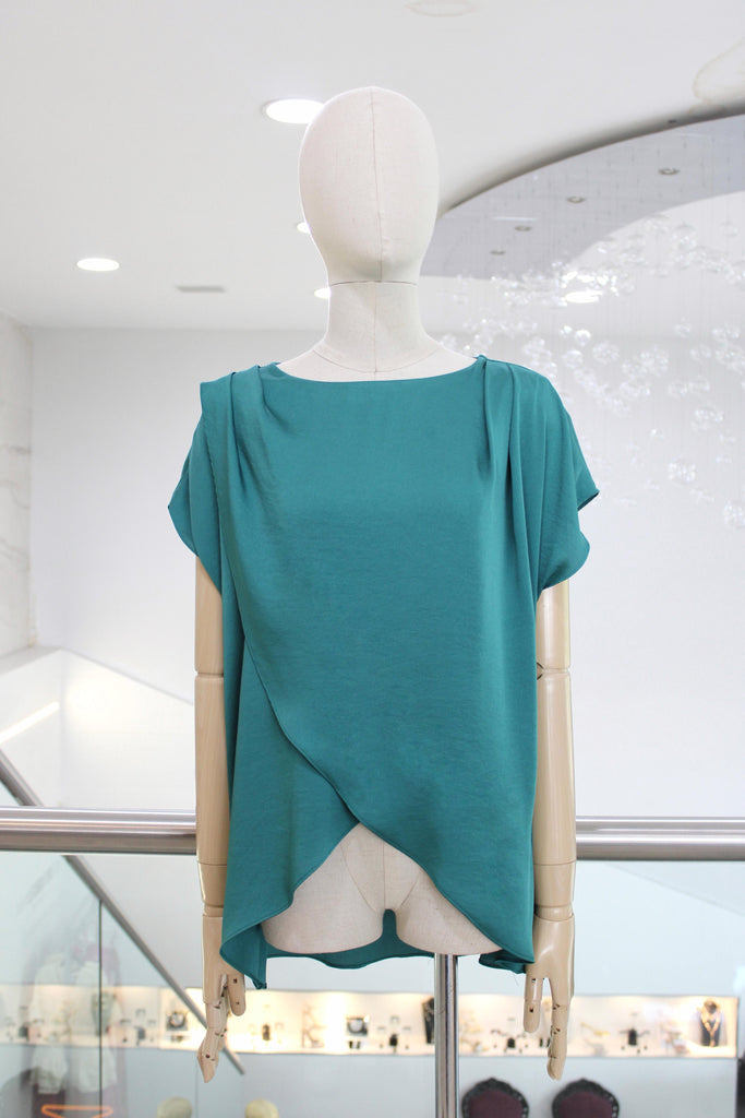 Blusa fluida verde