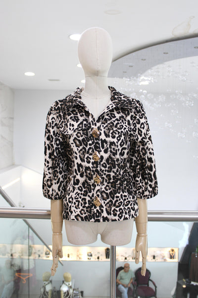 Blusa estructurada animal print