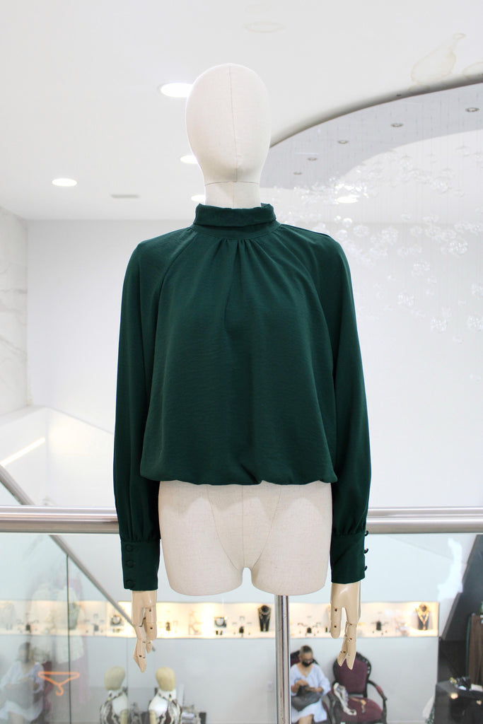 Blusa manga larga verde