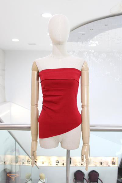 Top strapless rojo