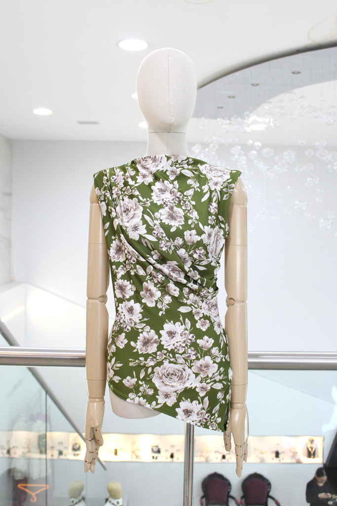 Blusa verde floral