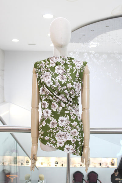 Blusa verde floral