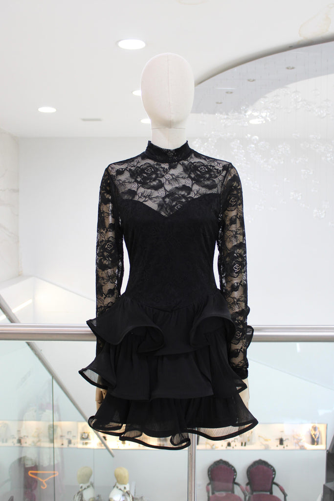 Vestido negro encaje 70/50%