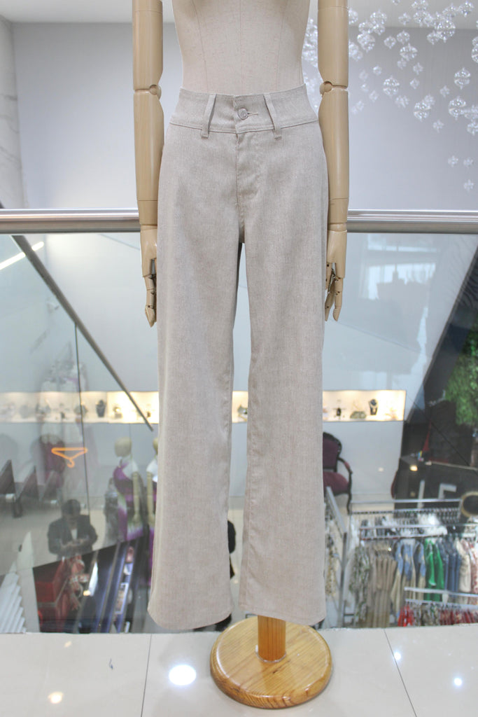 Pantalón beige recto