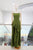 Vestido largo verde satín