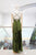 Vestido largo verde satín