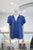 Blusa azul destellos