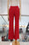 Pantalón recto rojo