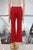 Pantalón recto rojo