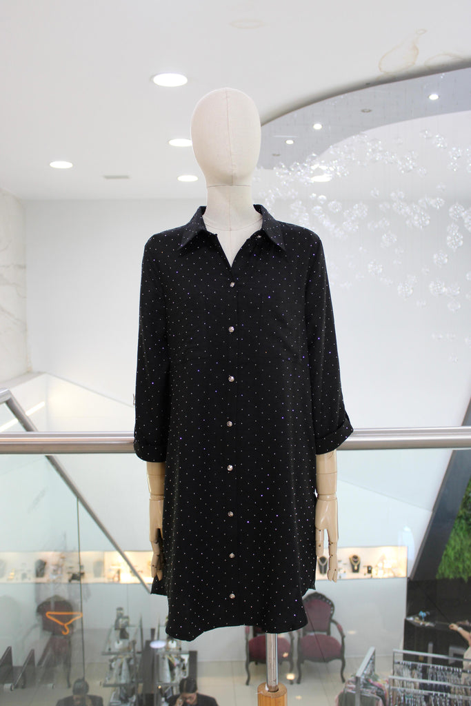 Vestido camisero negro