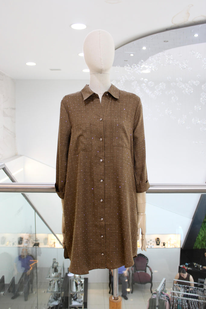 Vestido camisero chocolate