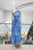Vestido a un hombro print azul