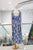 Vestido midi azul floral