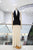 Vestido halter bicolor