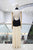 Vestido halter bicolor