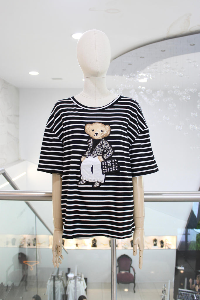 T-shirt rayas oso