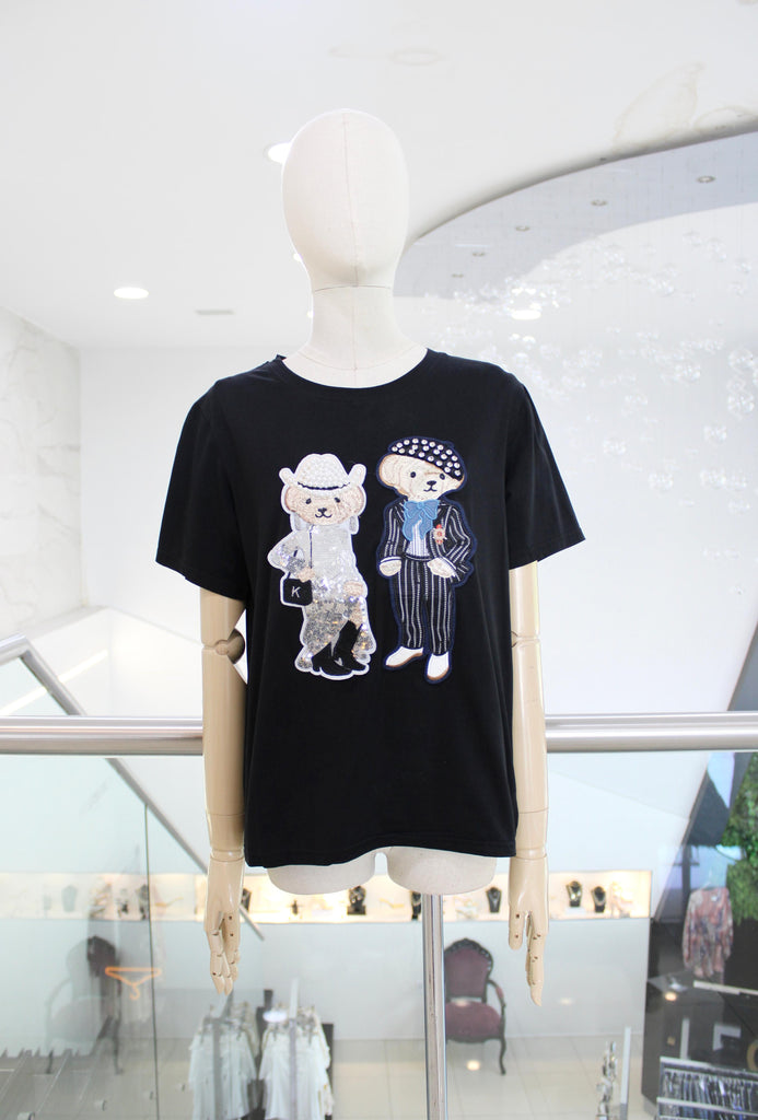 T-shirt negra ositos