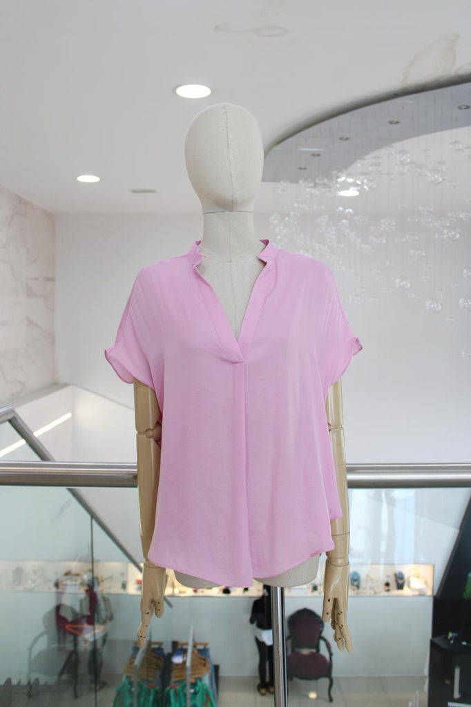Blusa rosa claro