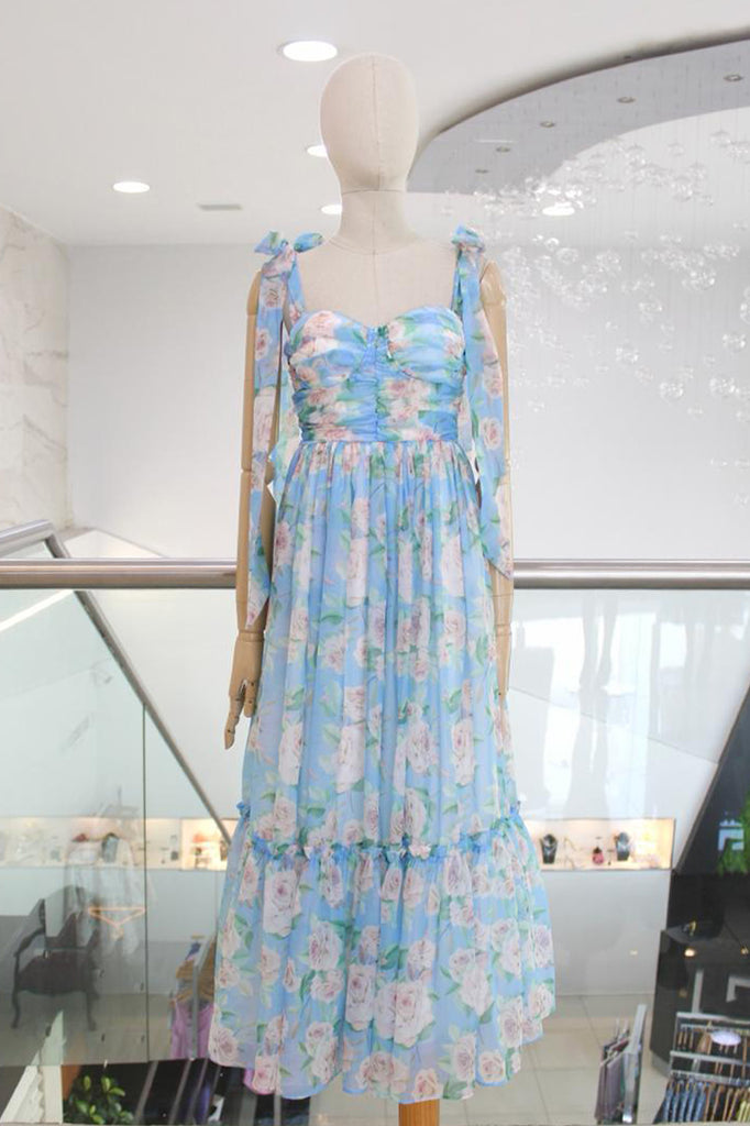 Vestido floral azul
