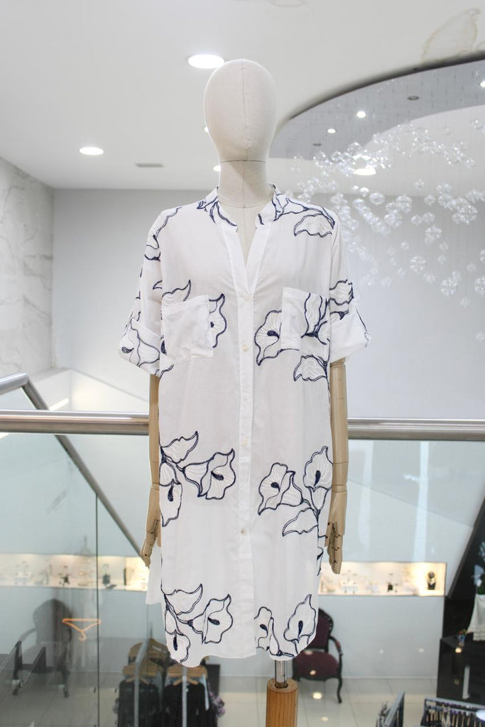 Vestido batita floral azul
