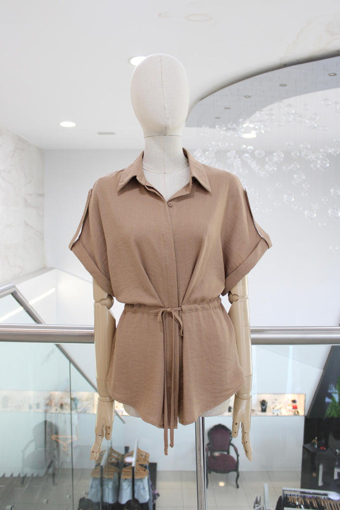 Blusa jareta café