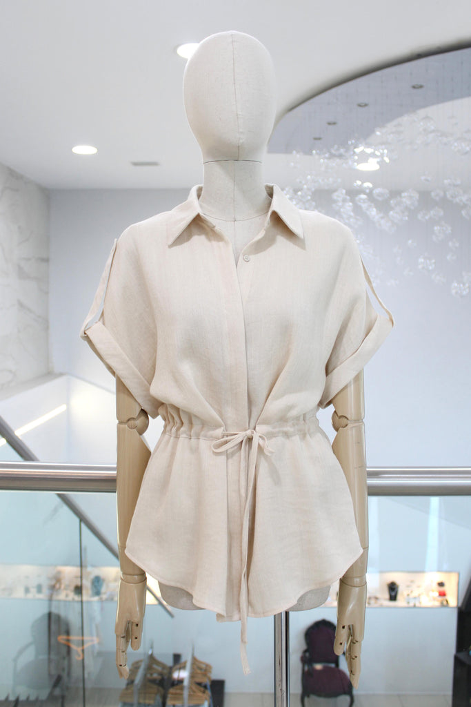 Blusa jareta beige