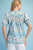 Blusa estampada azul