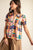 Blusa cuadros con flores