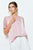 Blusa satín palo de rosa