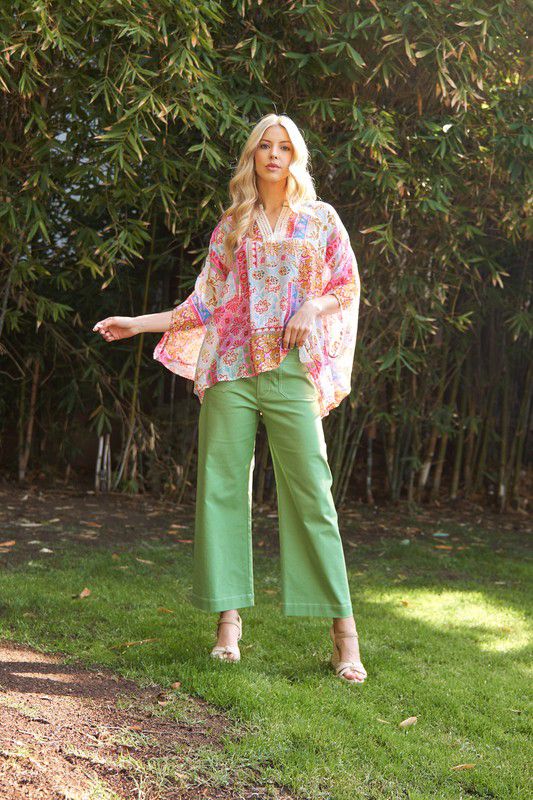 Pantalón recto verde