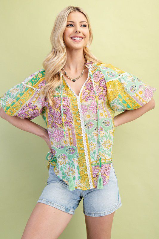 Blusa manga abullonada