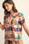 Blusa cuadros con flores