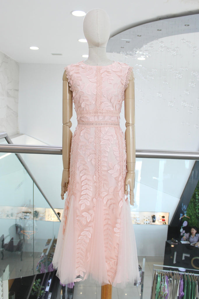Vestido tul durazno