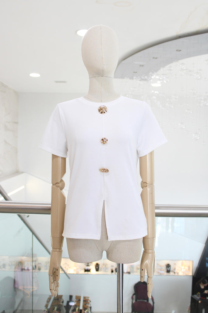 Blusa blanca botones