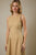 Vestido midi camel