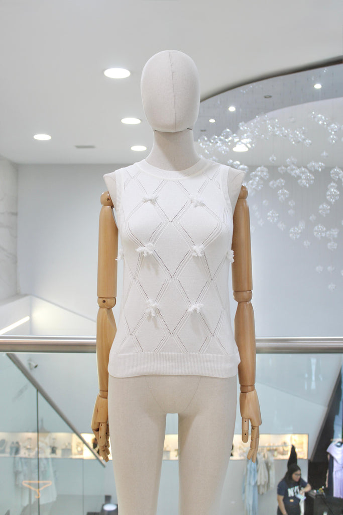 Blusa tejida blanca