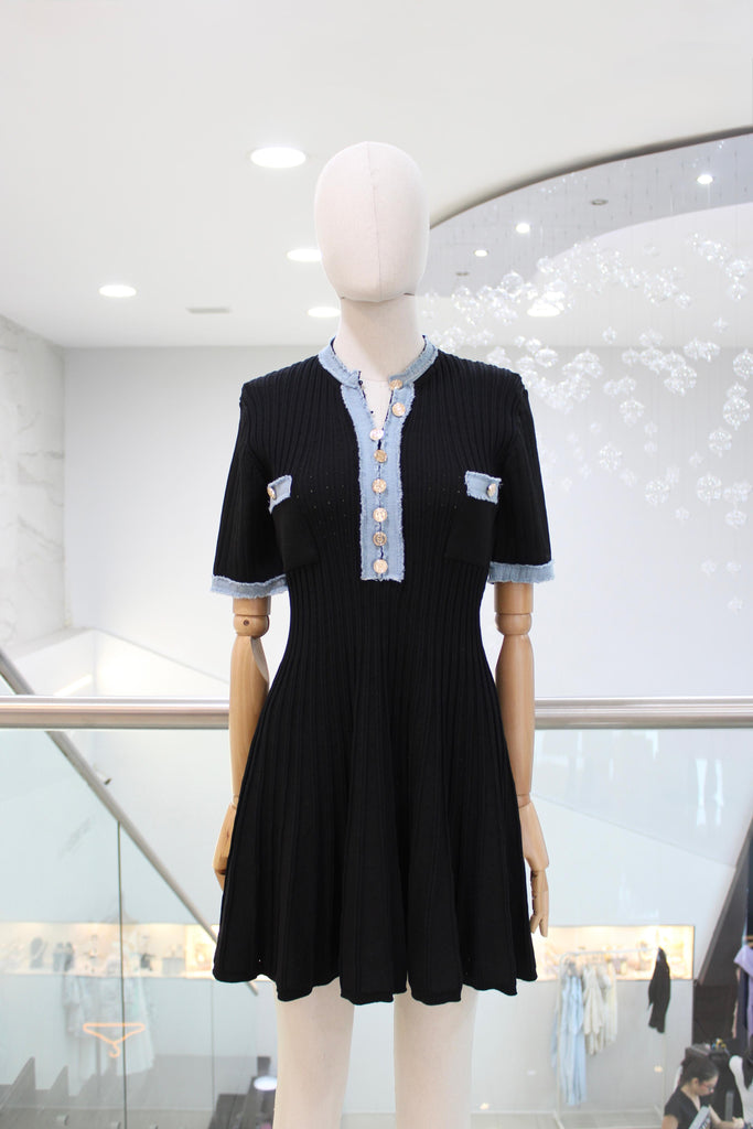 Vestido corto azul marino