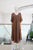 Vestido midi lino café