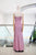 Vestido satín rosa