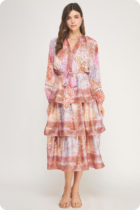 Vestido estampado multi