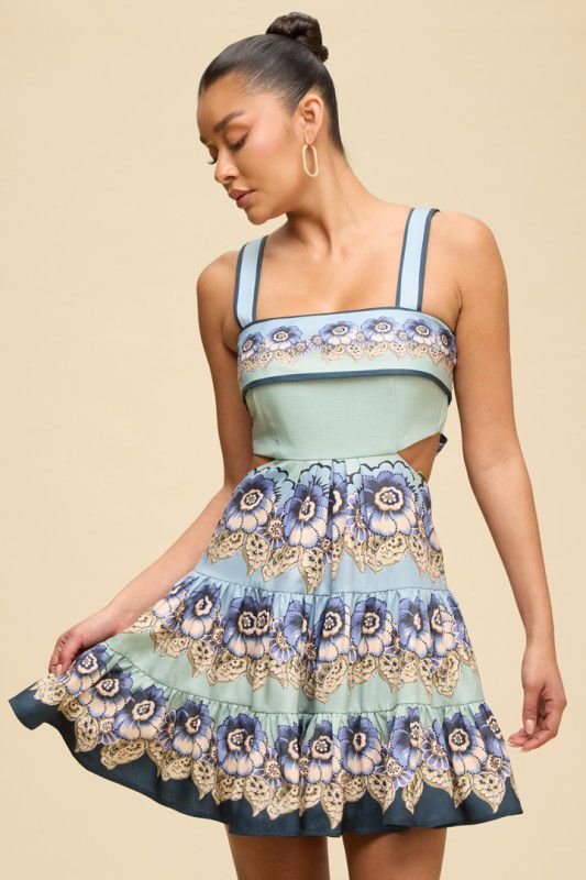 Vestido estampado azul