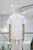 T-shirt blanca peces