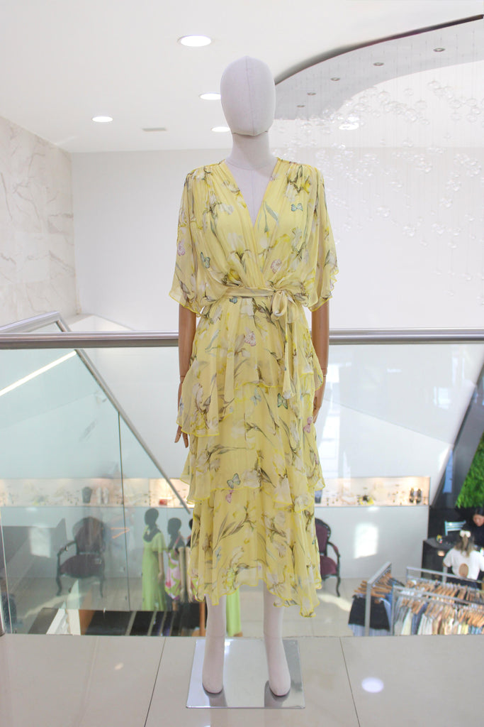 Vestido floral amarillo