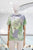 Blusa plisada print multi