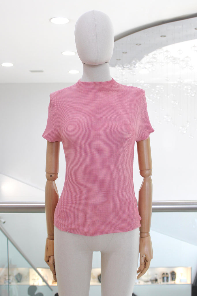 Blusa plisada rosa