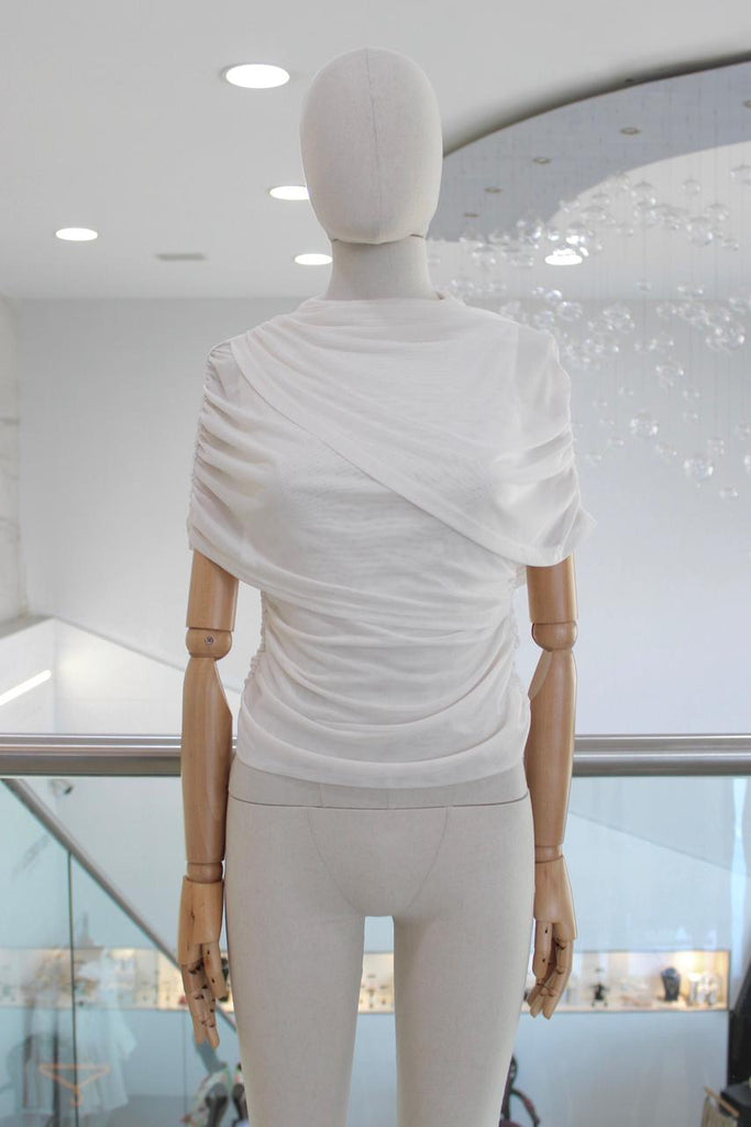 Blusa blanca mesh
