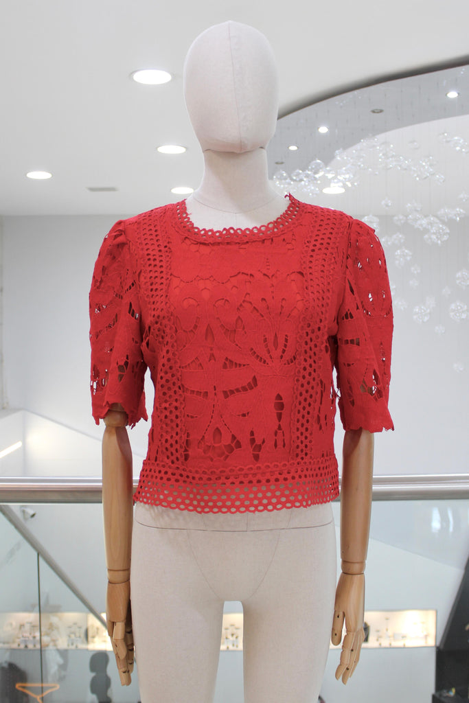 Blusa guipur roja