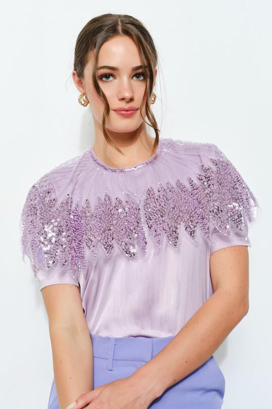 Blusa lila lentejuelas