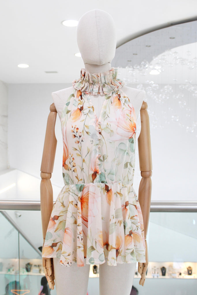 Blusa halter floral